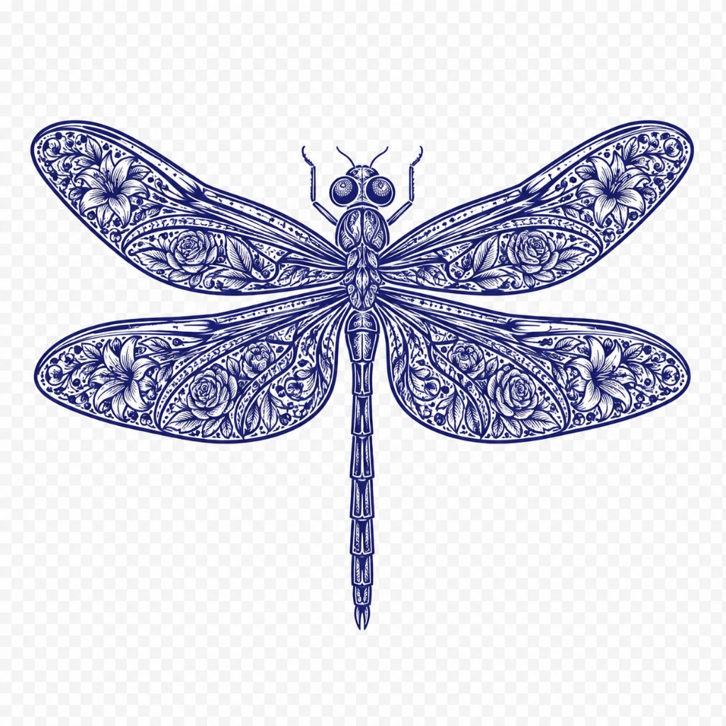 FlamaFlys Blue Dragonfly Logo