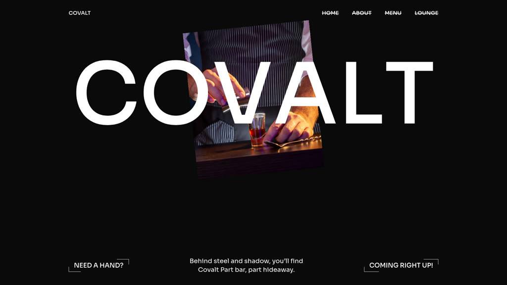 Covalt Bar website preview